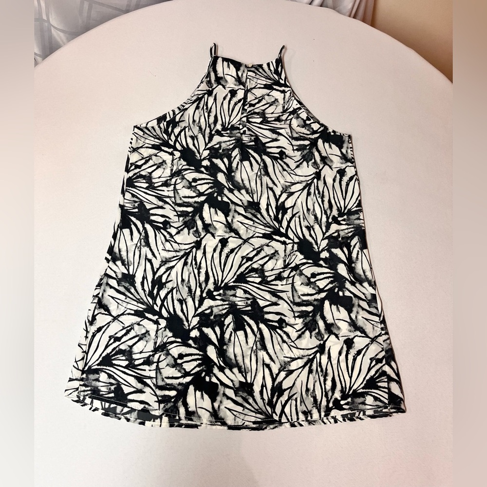 2/$20 - Beautiful Grey & White Summer Halter Dress or Beach Dress / Lightweight